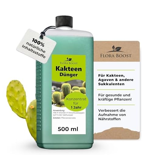 Kakteendünger Kateen Dünger - Agavendünger - Sukkulentendünger - Reicht für bis zu 100 Liter Gießwasser (500 ml)