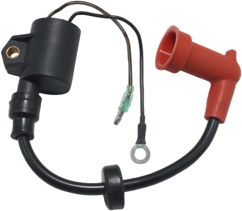 Ignition Coil 61N-85570-00 61N-85570-10 Ignition Coil for Yamaha 1994-2012 20HP 20, 1994-2016 25HP 25, 1998-2012 30HP 30