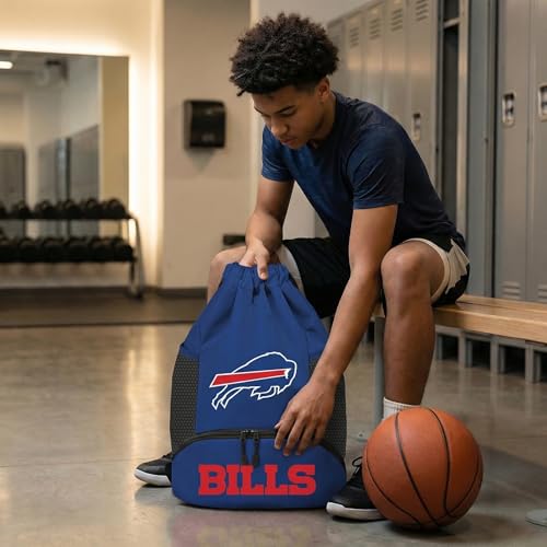 Image of NFL Buffalo Bills Cinch Bag - Standard Logo Drawstring Backpack