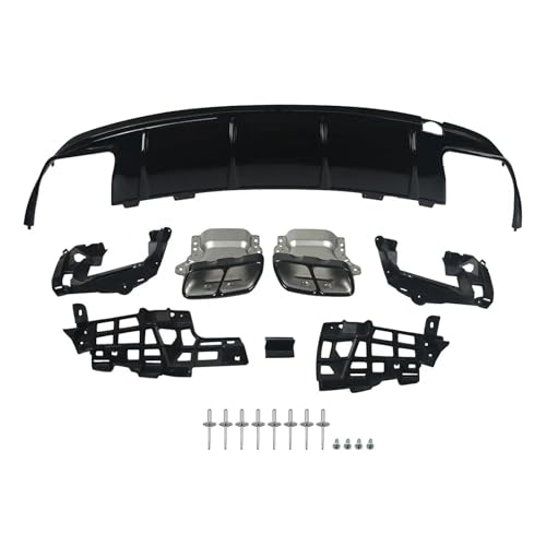 Difusor trasero de parachoques en negro brillo para Benz CLA260 AMG