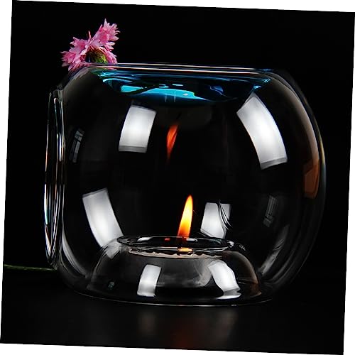 Diffuseur d'arômes en verre synthétique - photophore de cire zen