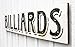 Billiards Sign Horizontal - Carved in a 48