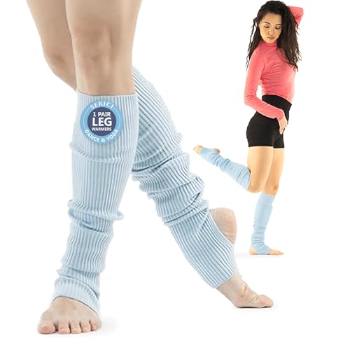 Image of Leg Warmers & Socks for Women's Dance & Yoga - Open Toe & Heel - Eighty's 80s Ribbed Party & Sports Socks