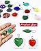 YETOOME 20 Pieces Heart Shaped Stone Pendants, Colorful Crystal Chakra Beads for DIY Necklace Jewelry Making, 2 Sizes