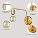 DANSEER Edison Brass Wall Sconces Set of Two Sconce Plug in with Switch Swing arm