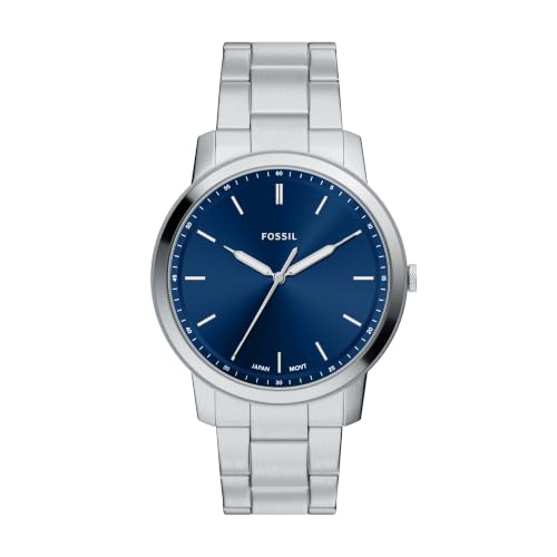 Image of Fossil Men's Minimalist Quartz Stainless Steel Three-Hand Watch for Men