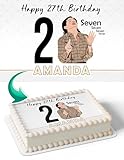 Generic Friends Monica Geller Seven Meme Happy 27 Cake Image Topper Birthday Cake 1/4 Sheet