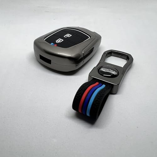 Image of BKN Premium Metal Silicon Key Cover Compatible for Hyundai Grand I10 2 Button | Full Protections Special Feature Visible in Low-Light Conditions