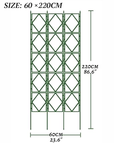 Soporte de enrejado de jardín valla alta plegable para plantas de exterior e interior 8