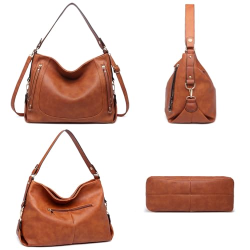 Women Purse and Handbag PU Leather Satchel Tote Zipper Top-handle Shoulder Bag3