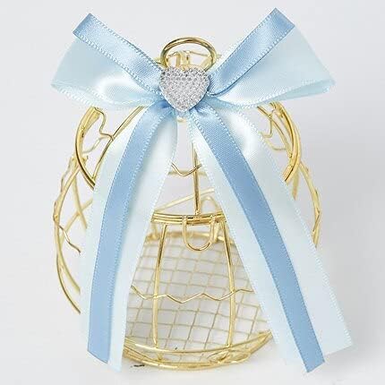 Gold Vintage Retro Bird Cage Candy Boxes Baby Shower Favor Gift Box Mini Metal for Guests Party Birthday Souvenir Material (5,30PCS)