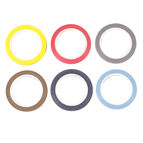 Hemoton 6 Rolos Ktape Fita Cassete Fita De Presente Mascarando Fitas DIY Fita Colorida Variada Fita