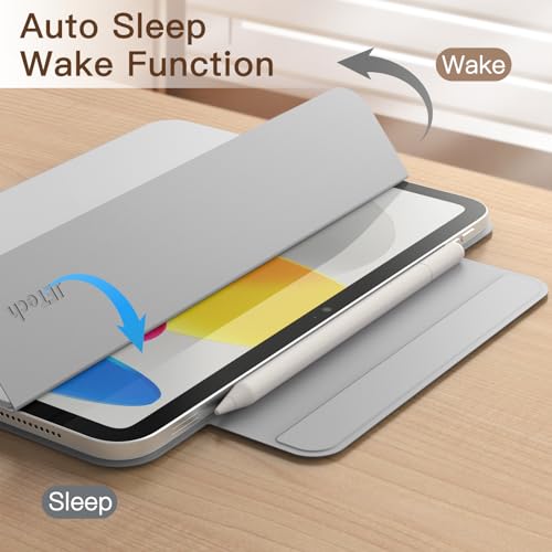 JETech Magnetic Case for iPad (A16) 11th/10th Generation (2025/2022), Magnetic Attachment, Slim Tablet Cover with Auto Wake/Sleep (Silver) by JETech - Image 5