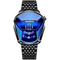 RORIOS Moda Hombre Relojes Analógico Cuarzo Reloj de Acero Inoxidable Deportivo Relojes de Pulsera Casual Impermeable Relojes Hombre