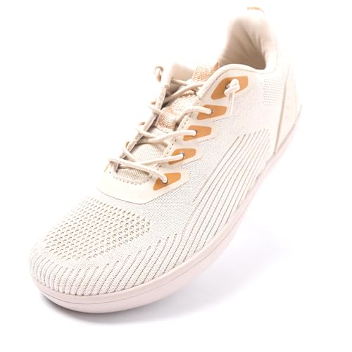 Barefoot Walking Shoes of Women & Wide Toe Box Fashion Sneaker | Women's Breathable & Comfortable Non-Slip Vitality Running Shoes Zero Drop Minimalist Shoes Footwear Grey