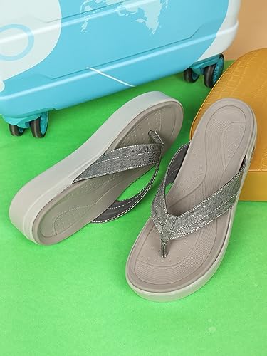 Image of Carlton London women's Snake Print Flatform Thong Sandals