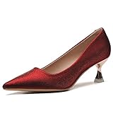  High Heels Frau Bequeme Hochzeitsschuhe Bequeme Satin Hundert mit Feinem Absatz Spitzes Flacher Mund Einzelne Schuhe Vier Jahreszeiten