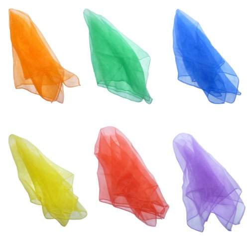 HOEREV® - Pack de 6 ,Mixta (aprox. 60 cm x 60 cm) , Hemmed Square Movimiento Bufandas