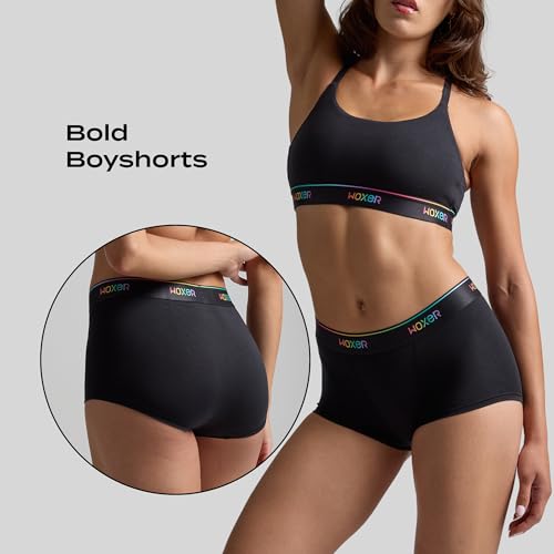 Woxer Womens Boxer Briefs Underwear, Bold Ultra Short Boyshorts Panties Soft Anti-Chafing, No Roll Inseam2
