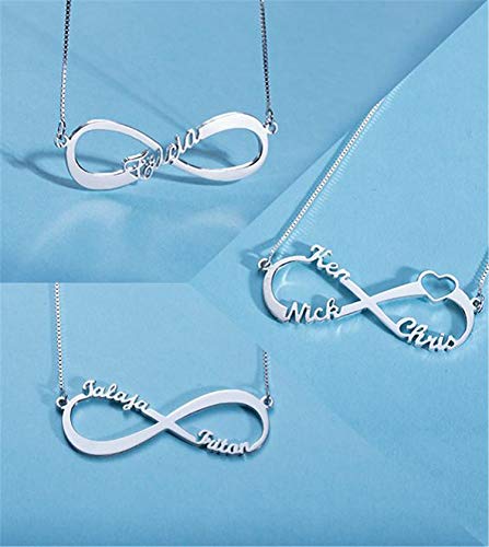 Getname Necklace Personalized Infinity Family Name Pendant with Any Names Eternal Infinity Name Necklace Brass3