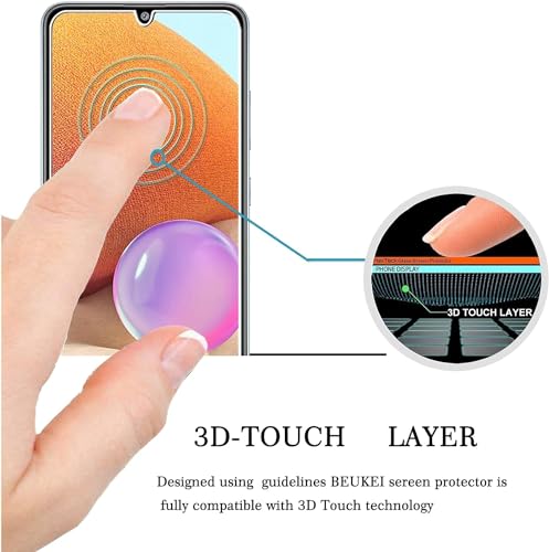 Image of Tempered Glass Compatible For Samsung Galaxy A31 / A32 / F22 / A31|Edge To Edge Coverage Screen Protector Guard|Full Screen Protector Cellphone (6.5 Inch,Pack Of 1)