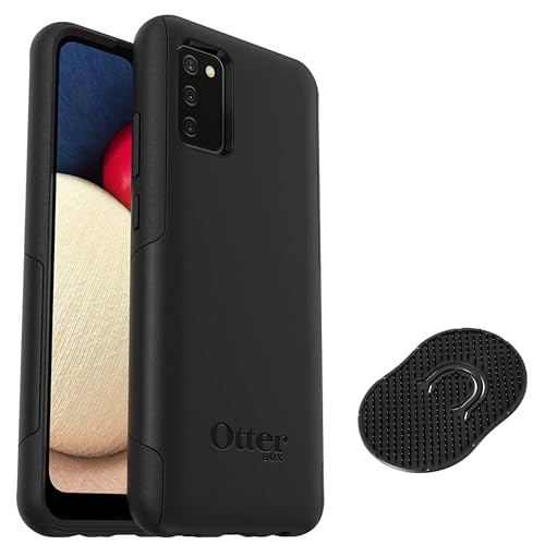 OtterBox Commuter Series Case for Samsung Galaxy A02S with Sensory Stress Relief Brush - Non Retail Packaging - Black