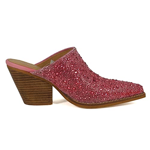 Arider Aridergirl Sweet Women's Rhinestone Crystal Western Mules (Pink, 7) #TOP2