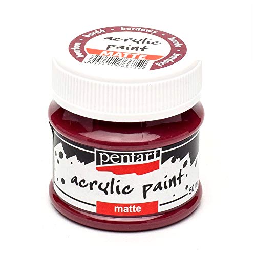 Zita´s Creative Acrylfarbe matt 50ml - Bordeaux. Mattfarbe, Bastelfarbe, Acrylfarbe