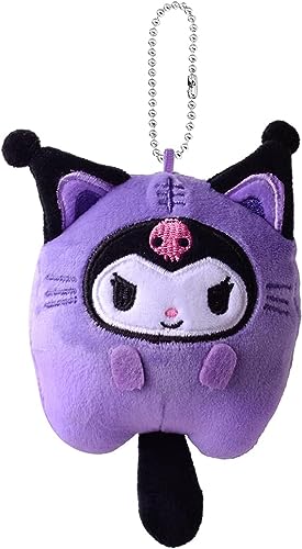 CGCHAONI Kuromi Plush Keychain: Cute Doll Keyring with Stuffed Key Pendant Charm – Perfect for Handbags, Backpacks, Cars | Great for Graduation Party Favors 10cm (purple)