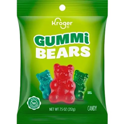 Gummi Bears Candy, Assorted Fruit Flavored, Soft and Chewy, 7.5 oz Bag