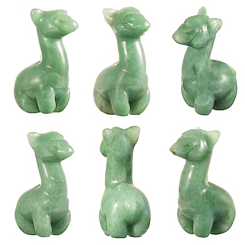 mookaitedecor Green Aventurine Crystal Cute Alpaca Figurine Ornament Party Decor Gift - Image 4