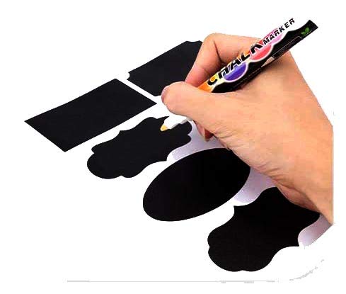 JURUOXIN 96 Pieces Reusable Blackboard Chalkboard Labels Kit Stickers Including for Jars,Wine, Pantry Storage, Pantry, Home & Office and More (7cm x 5cm, Black)