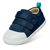 Ten Little First Walker Baby Shoes & Toddler Shoes for Boys & Girls - Lightweight, Breathable Cotton Baby Walking Shoes - Non-Slip, Wide-Feet Walking Shoes for Babies - Navy, Size 5.5