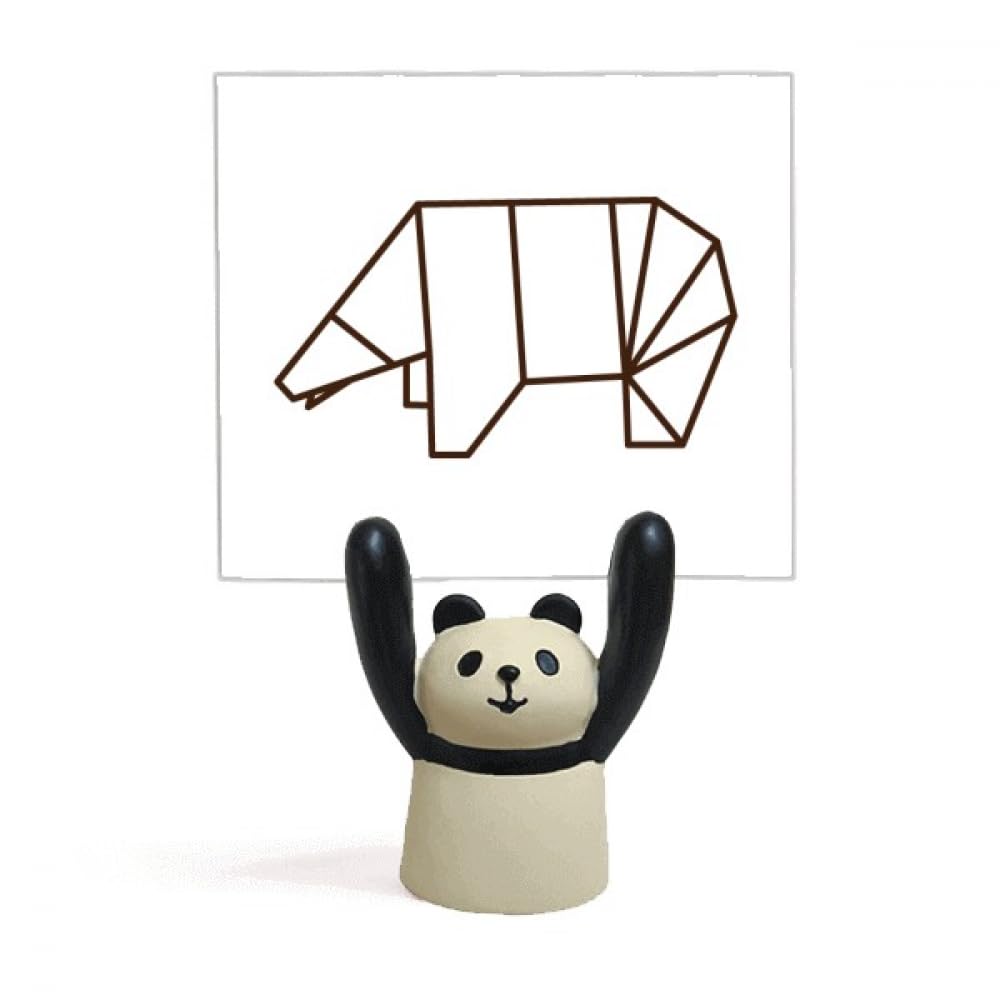 Support pour mémo design panda Origa Bear stable et compact pour cartes - 4