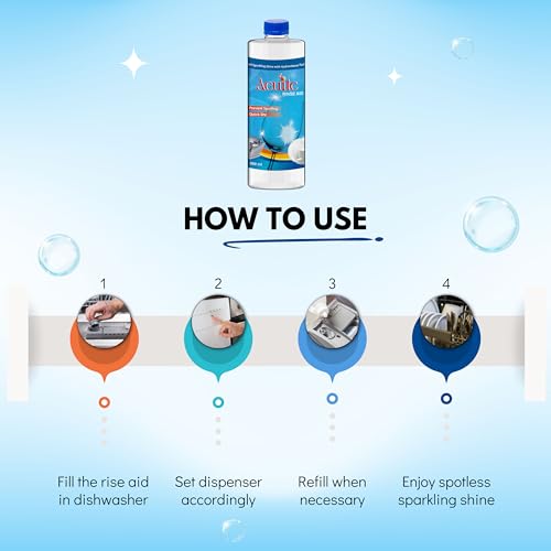Image of Dishwasher Rinse Aid Liquid 500ml | Brilliant Shine Formula | Quick Drying & Spot-Free Finish | Built for Indian Water Conditions | Suitable for All Automatic Dishwashers