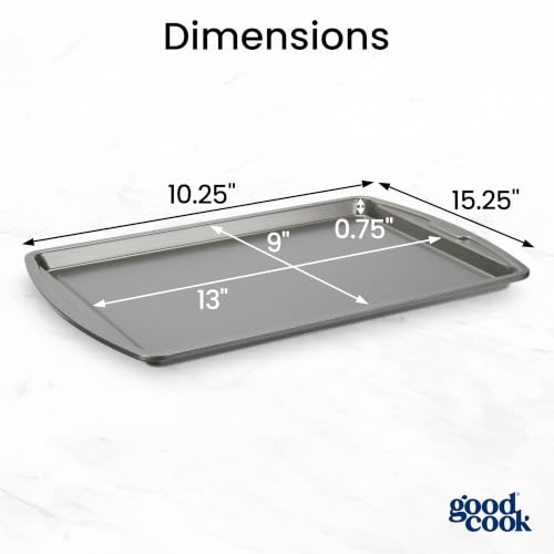 GoodCook Everyday Baking Sheet with Carbon Steel Construction & Scratch-Resistant Metal-Utensil Safe Nonstick, 9 x 13-Inch - Image 2