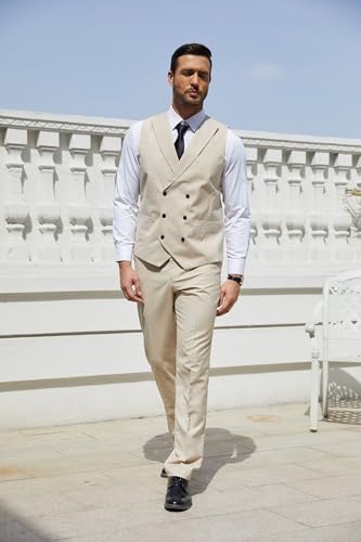 SHUZHXLZANGY Men's 3 Piece Suits Slim Fit Suits for Men Wedding Prom Formal Business2