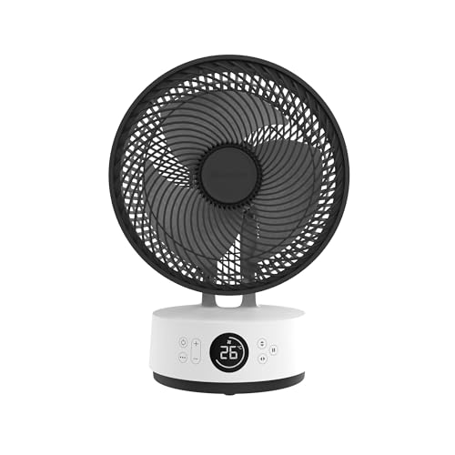 Meaco MeacoFan Sefte 10 - Ventilador de pie regulable con potente flujo de aire, refrigeración remota excepcionalmente silenciosa, modo nocturno, temporizador de apagado (Sefte® 10" Sobremesa)