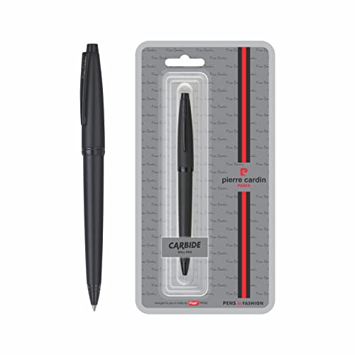 Image of Pierre Cardin Carbide Metal Ball Pen with Twist Mechanisam | Premium Matt Finish Black Body | Ideal for Festive & Corporate Gifting