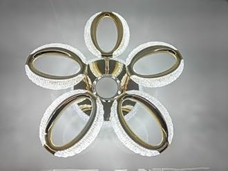 swanart Modern LED Ceiling Light with Bluetooth Speaker & Remote Control | Dimmable 46cm Smart Flush Mount Fixture for Living Room, Bedroom & Dining | Elegant Gold Finish Ambient Lighting