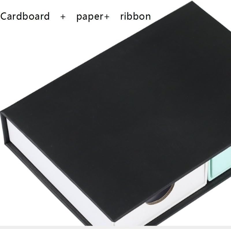 Black Drawer Type Postcard Small Card Memorial Photo Album Storage Box