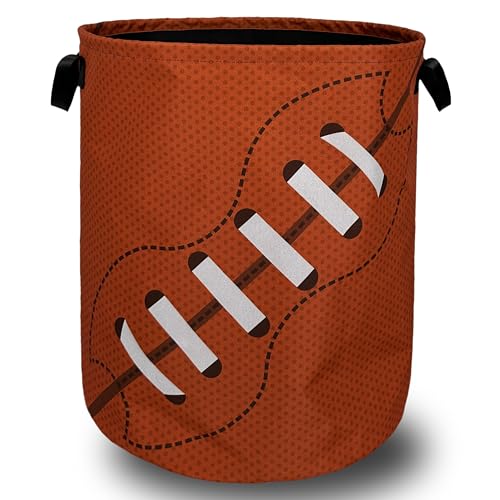 Cesta de roupa de futebol dobrável com alças bolsa de bola americana universal Oxford pano engraçado cesto de roupa roupa balde de roupas organizador de brinquedos para banheiro/lavanderia/quarto 48