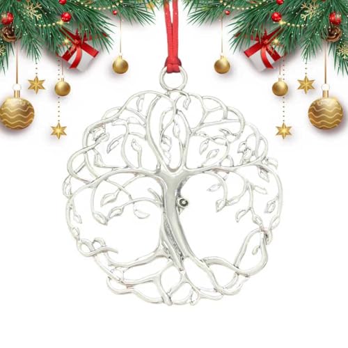 Christmas Ornaments 2025 Solid Pewter Christmas Tree Ornaments Handcrafted Pewter Xmas Pendants Decoration DIY Festive Home Hanging Ornaments for Christmas Trees Winter Decor