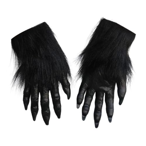 Guantes de lobo con garras realistas de terror para disfraces de Halloween de adultos y niños