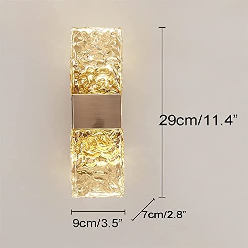 Aplique LED rectangular WQHPLMD de metal y acrílico para pared de dormitorio 7