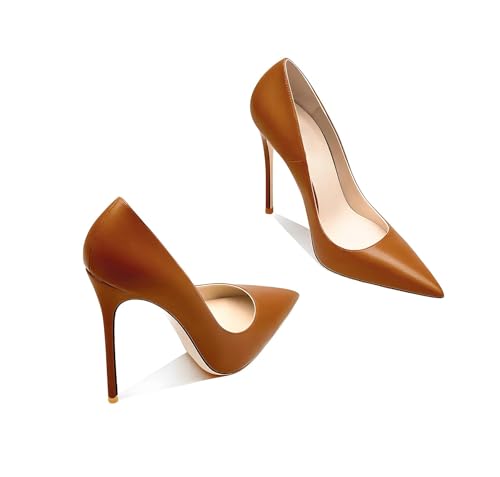 Image of Women's Pointed Toe Shallow Stiletto Heels 4.7 Inch Pumps Wedding Party Banquet Shoes