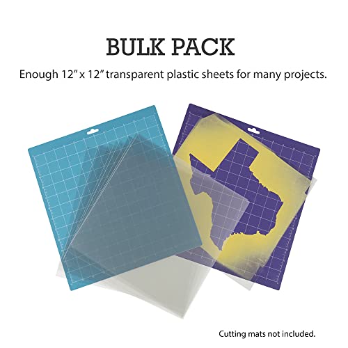 Samsill 50 Pack 12x12 .007 Clear Craft Plastic Sheets Compatible with Cricut, Stencils, Cards, Journals, Crafts, 3D Embellishments, Acetate Sheets for Crafts, Plastic Sheet .007" - Image 5