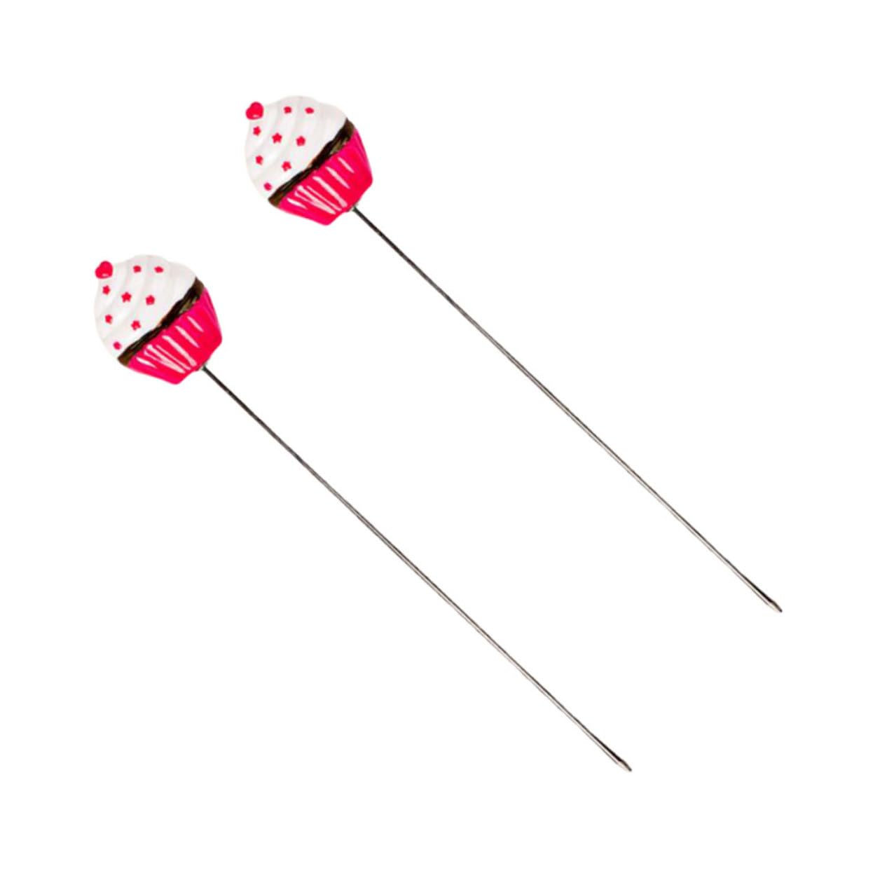 Unomor Baking Tester Cake Tester Stick Set of 2 Stainless Steel Comfortable to Hold for Baking