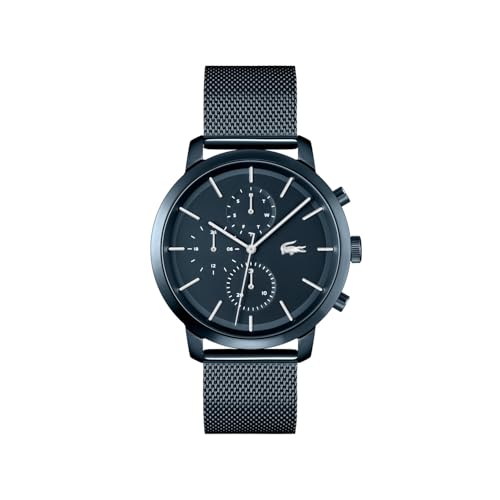 Lacoste Multi Zifferblatt Quarz Uhr für Herren Kollektion Replay mit Blaues Edelstahl-Mesh-Gliederarmband - 2011196