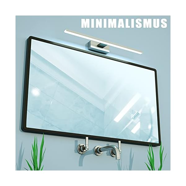 iToncs Spiegelleuchte 60CM, 1300LM Spiegelleuchte Led Bad, 6000K KaltWeiß, Einfarbig, Spiegellampe Badezimmer Lampe mit… – Bild 7
